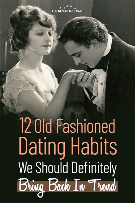 old fashioned dating habits